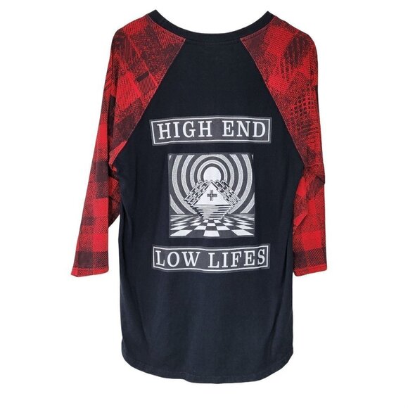 LRG Men's Med Graphic TShirt Scumbag Generation High End Low Lifes EUX Raglan Sl - Picture 3 of 9